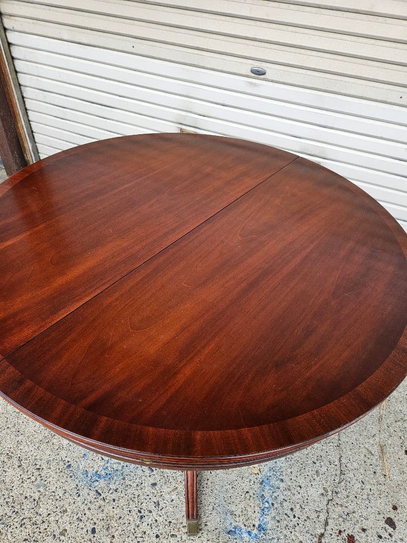 アンティーク マホガニー製 エクステンションテーブル 拡張 ドラムテーブル