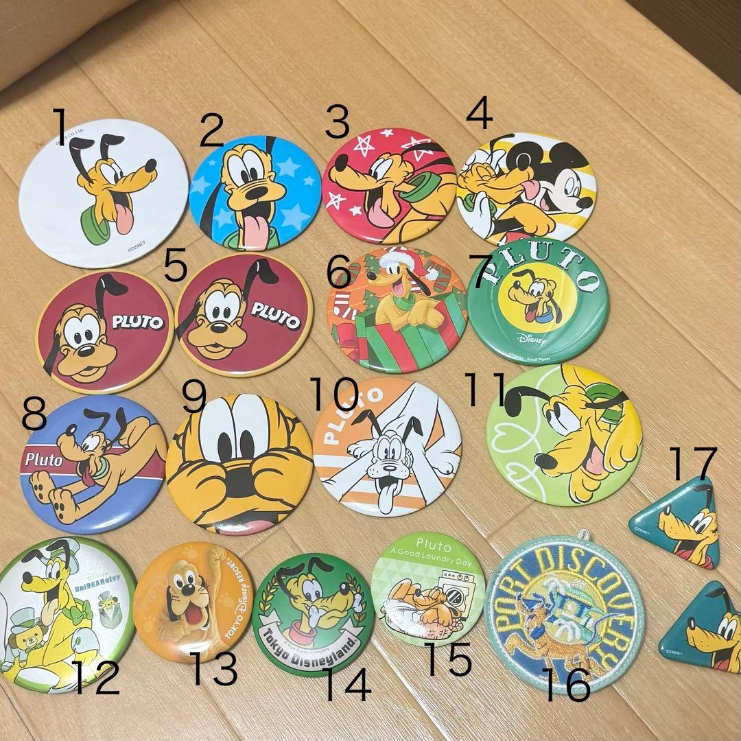 ディズニー　Disney プルート　缶バッチ 缶バ