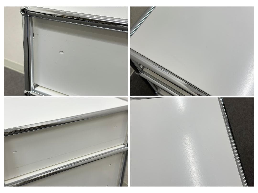 USM/ハラーシステム■ロールボーイ　デスクワゴン　2段　鍵あり　ホワイト　白