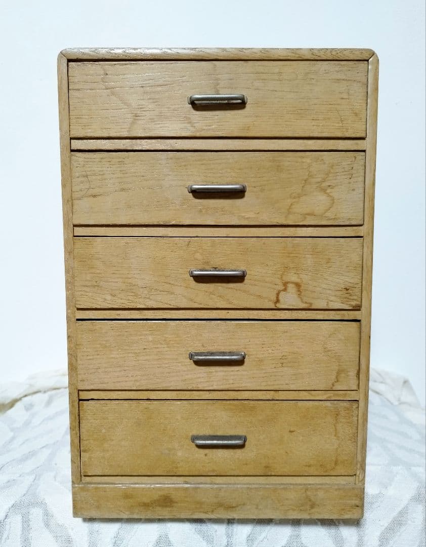 【古道具】古引き出し アンティーク 5段 引き出し 木製 ミニタンス