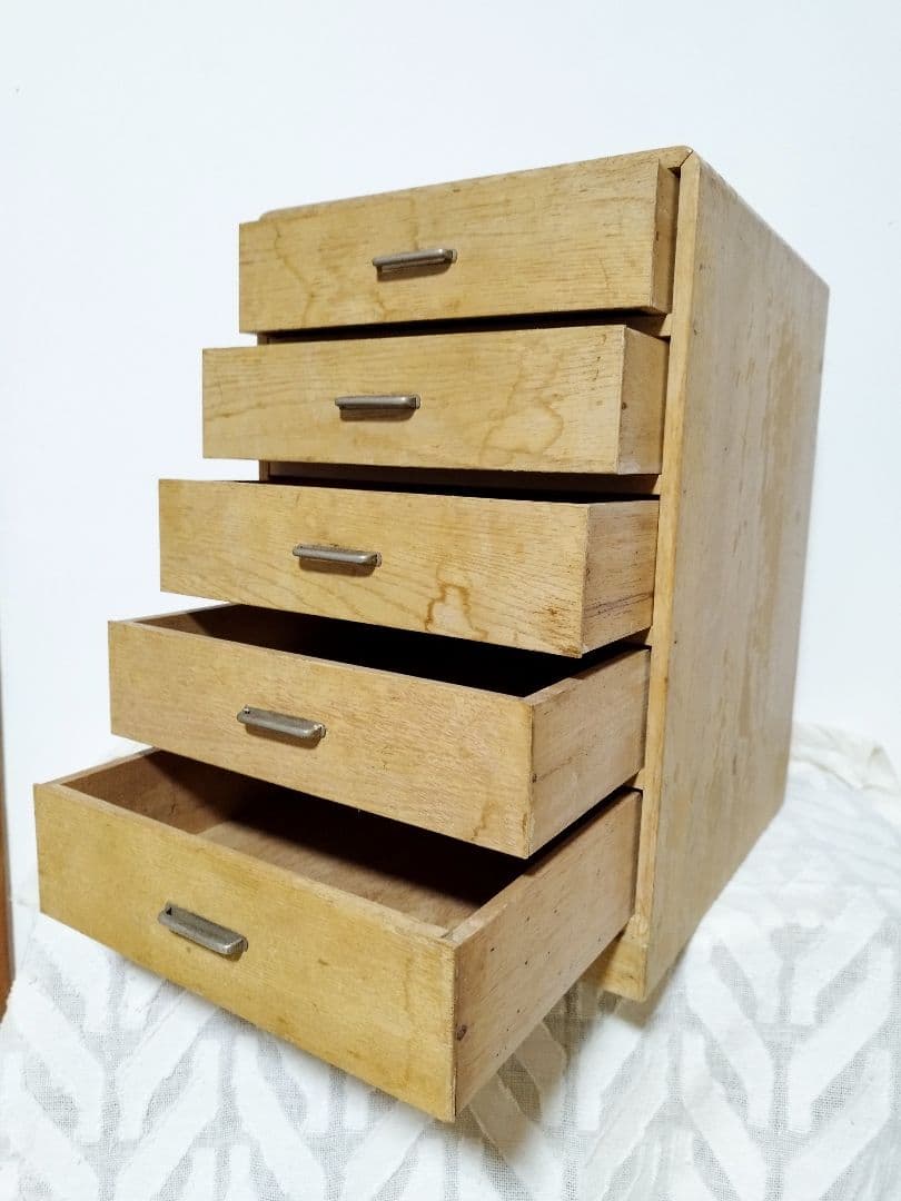 【古道具】古引き出し アンティーク 5段 引き出し 木製 ミニタンス
