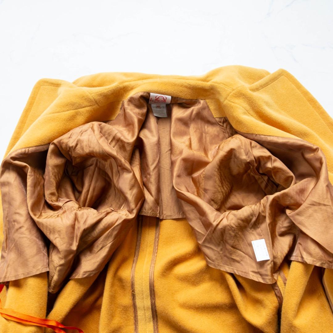 【LOEWE】ロエベ　ベルテッドコート　アンゴラ　カシゴラ　イエロー