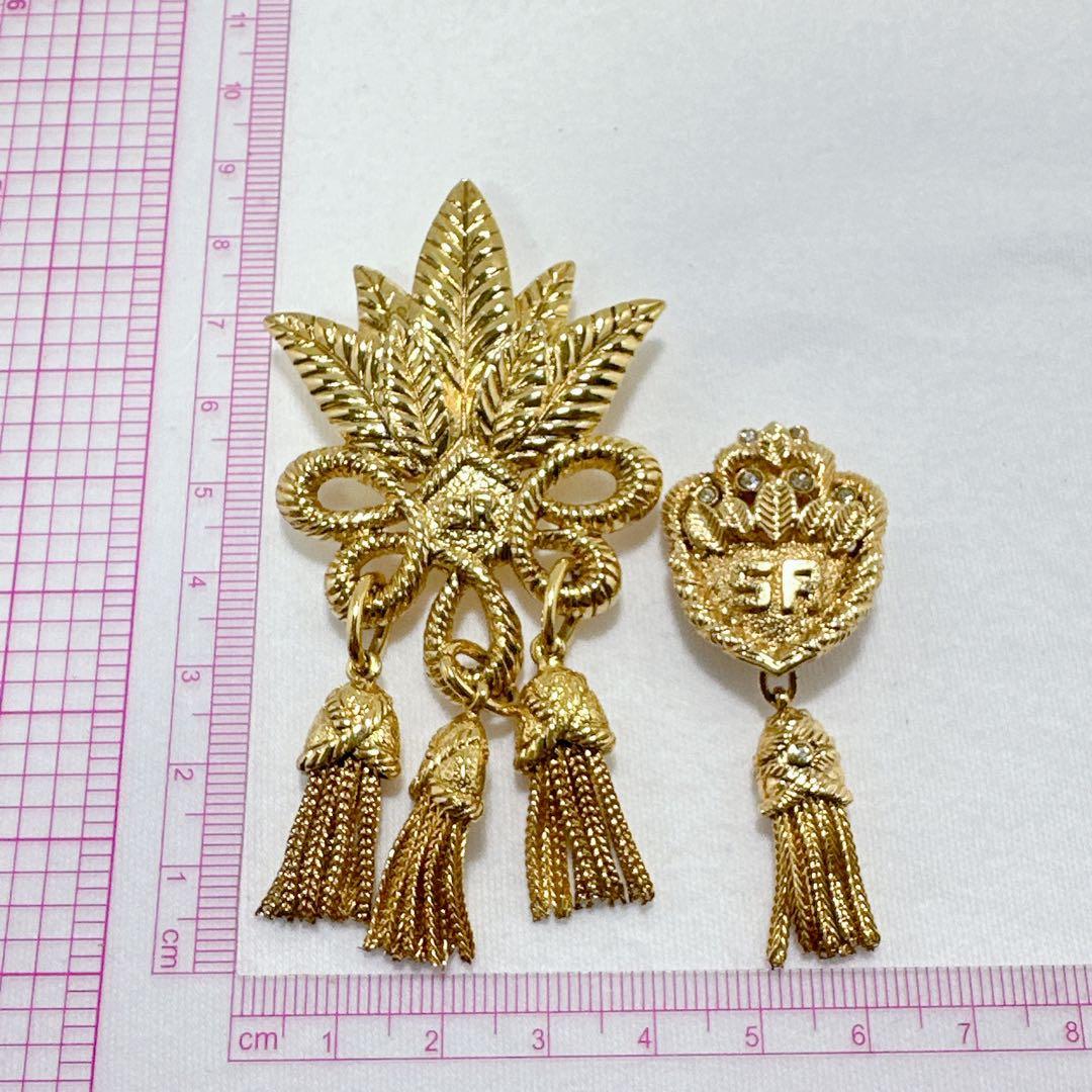 SONIA RYKIEL ソニアリキエル ブローチ イヤリング 2点 まとめ