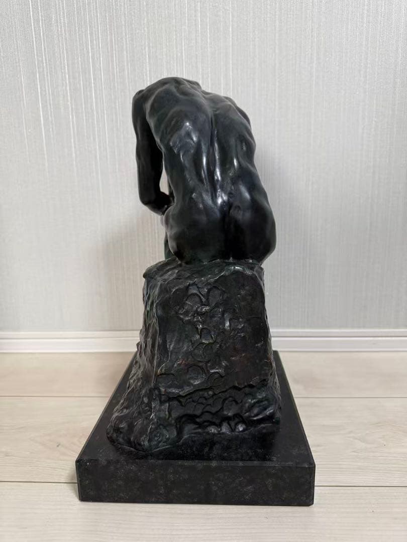 【オーギュスト・ロダン/A・Rodin】ブロンズ銅『考える人』置物 大理石台