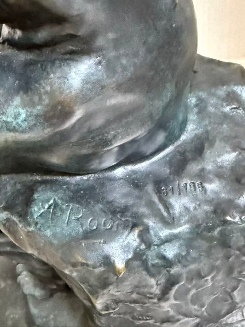 【オーギュスト・ロダン/A・Rodin】ブロンズ銅『考える人』置物 大理石台