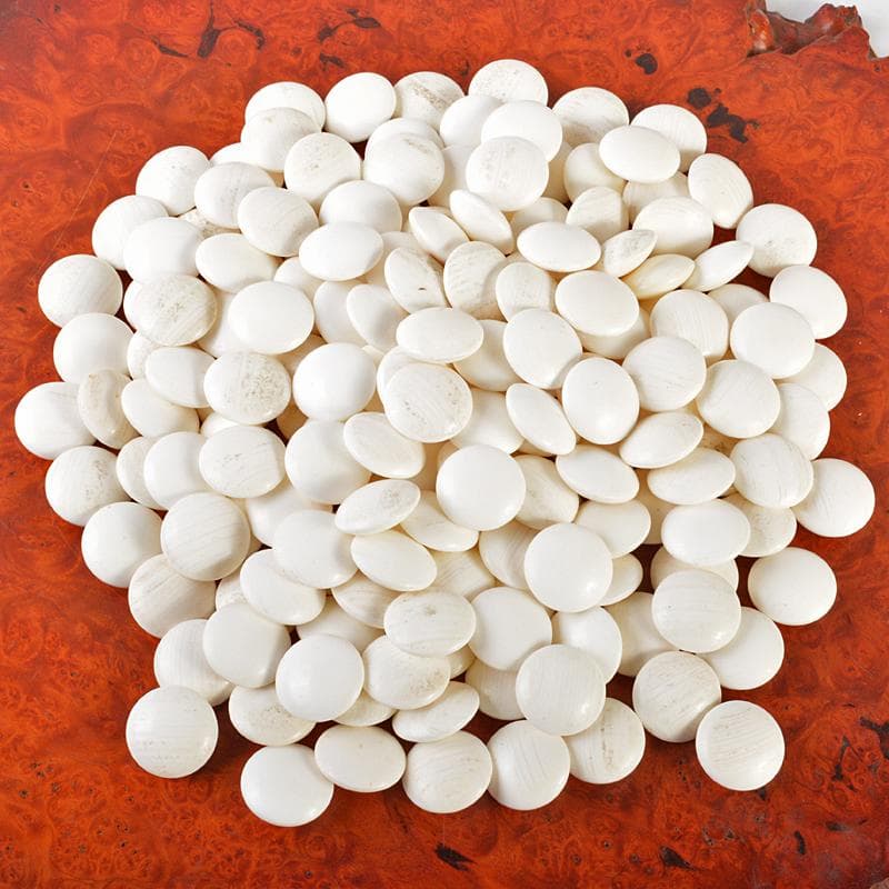 囲碁　鱗屋精製 碁石　本蛤碁石　那智黒碁石　碁笥　一套　共布共箱　MR7246B