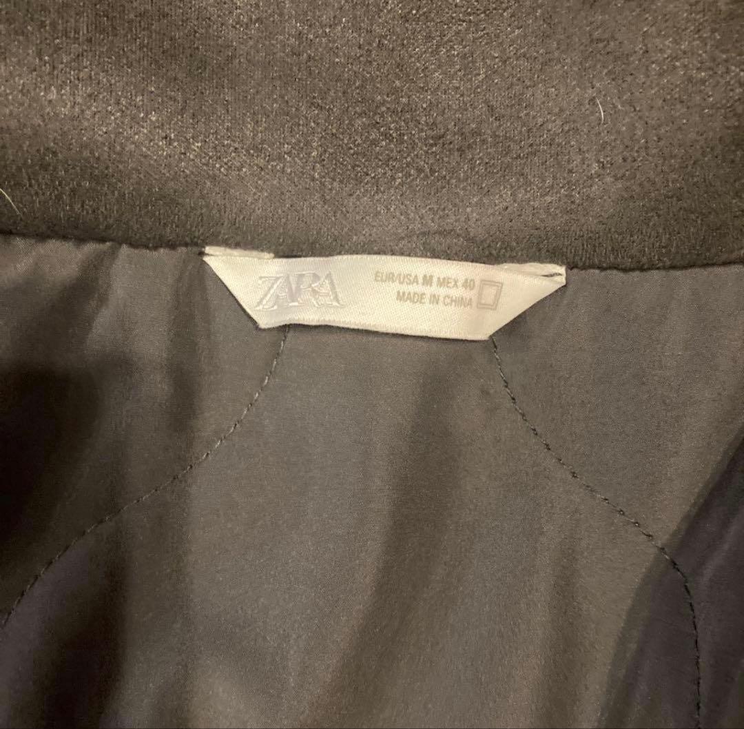 ZARA フェイクスエード　キルティングジャケット