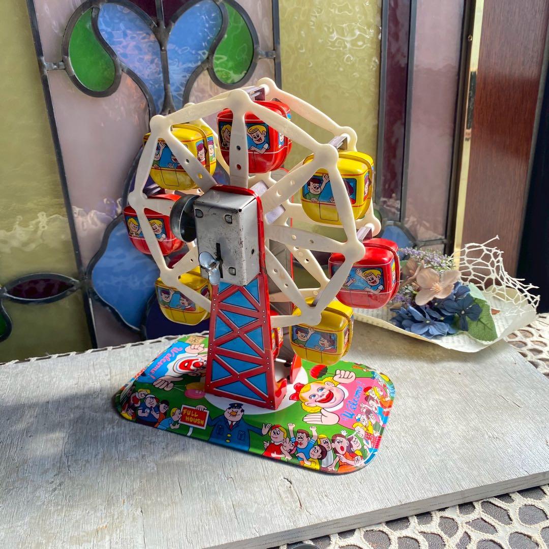 ゆめぷう＊希少 レア ブリキ 観覧車 アンティーク インテリア 昭和レトロ