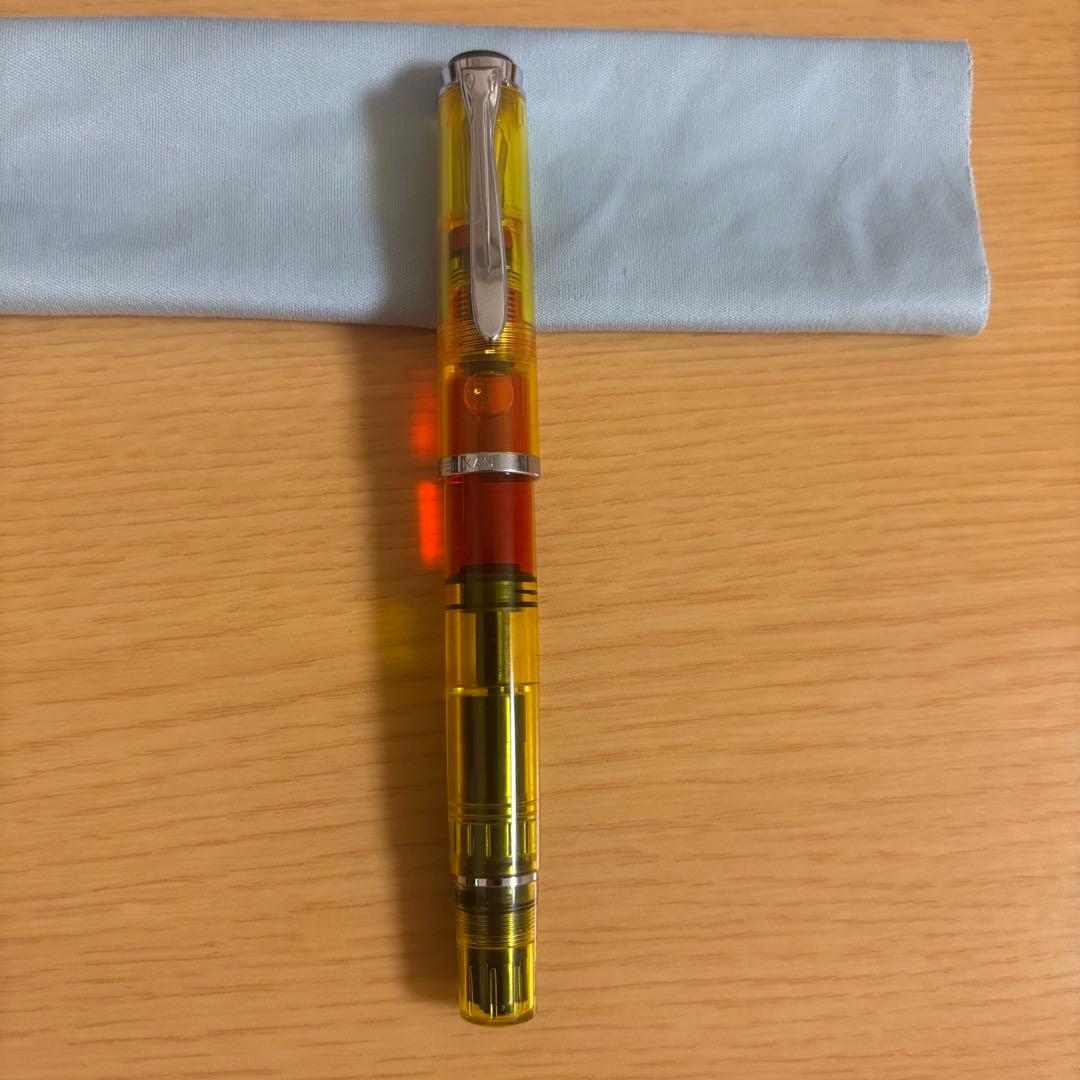 ペリカン　M205 DUO 万年筆 イエロー　ハイライターインク付き　BBニブ