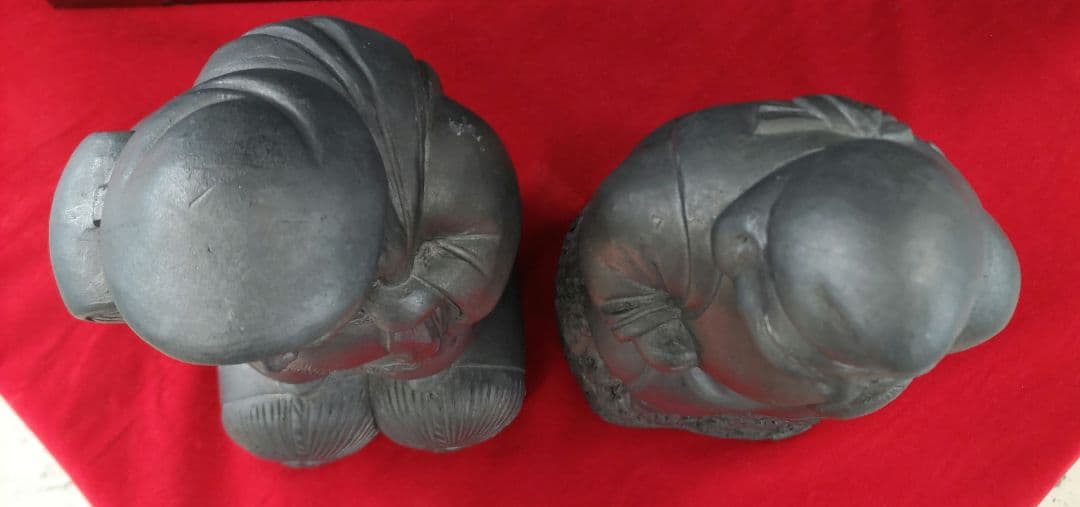 恵比寿大黒様　瓦置物　D566