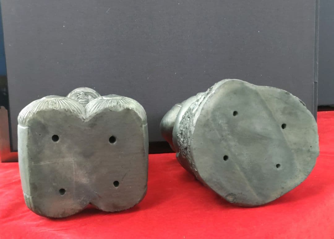 恵比寿大黒様　瓦置物　D566