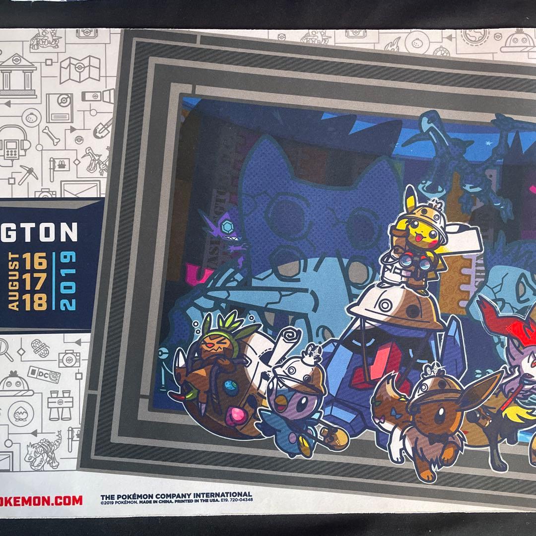 【タグ付】WCS2019 ワシントンDC プレイマット ピカチュウ 袋あり