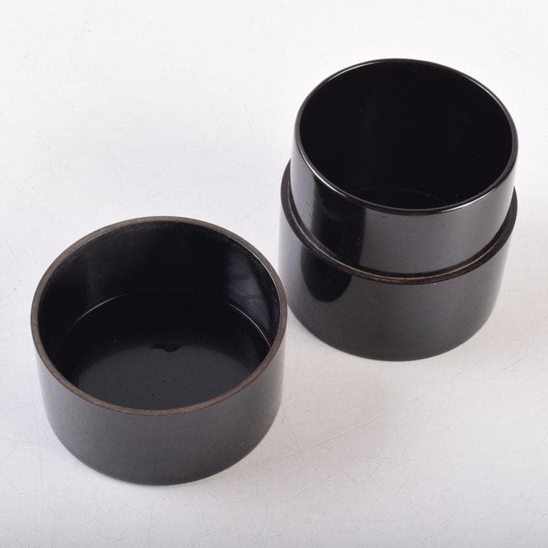 茶道具　黒塗　中次　棗　時代箱　V　8512