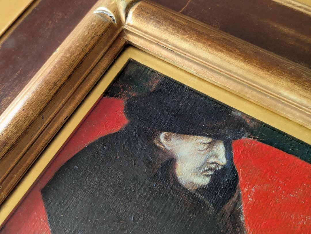 山本美次　油彩　「わすれられた人」額入り