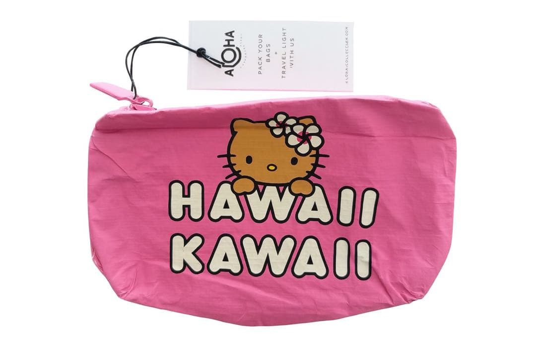 レア！アロハコレクション 日焼けキティ ハワイDFS限定 ポーチ ピンク