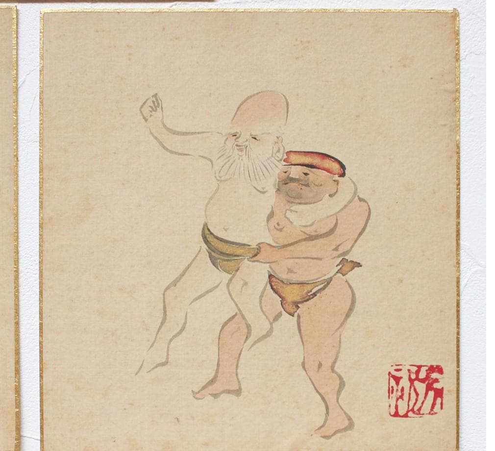 【真筆】◆『 尾形光琳 絹本 人物 五枚 』◆検）尾形乾山 俵屋宗達 本阿弥光悦