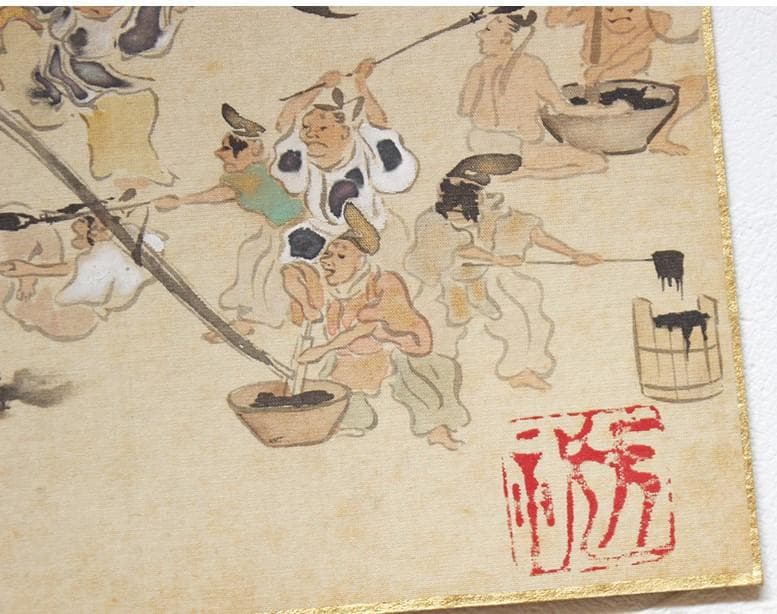 【真筆】◆『 尾形光琳 絹本 人物 五枚 』◆検）尾形乾山 俵屋宗達 本阿弥光悦