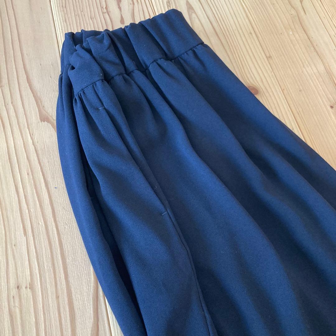 NO CONTROL AIR ネイビー ワイドパンツ ドレープパンツ　XS