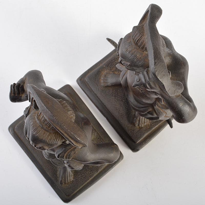 仏教美術　古銅　仁王像　金剛力士像　置物　H　R7416