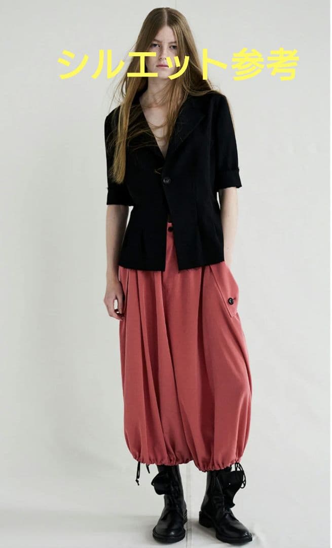 ワイズY's 22aw トリアセテートデシン　サルエルパンツ　赤