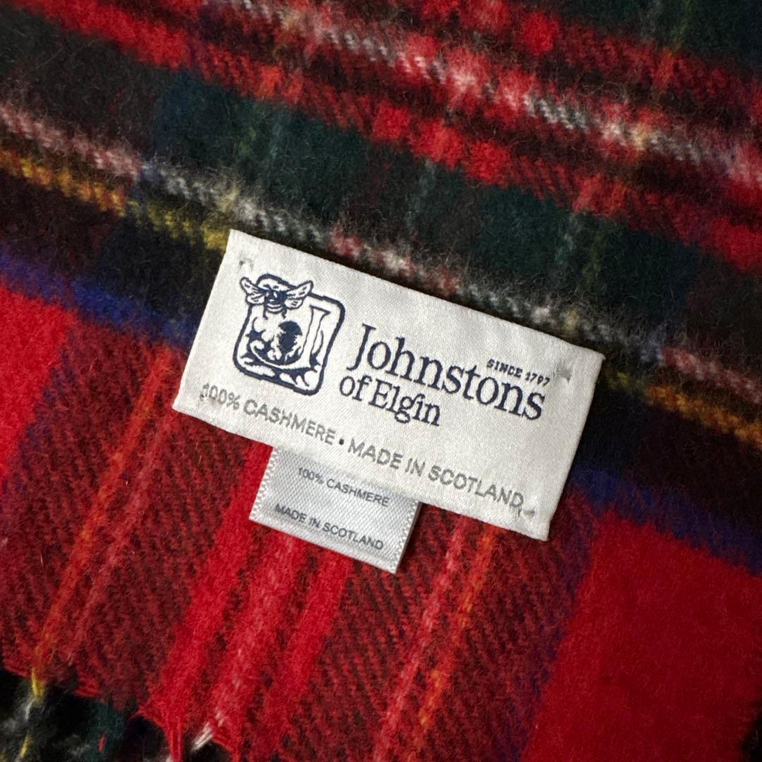 Johnstons of Elgin カシミヤ　ストール　マフラー　　チェック