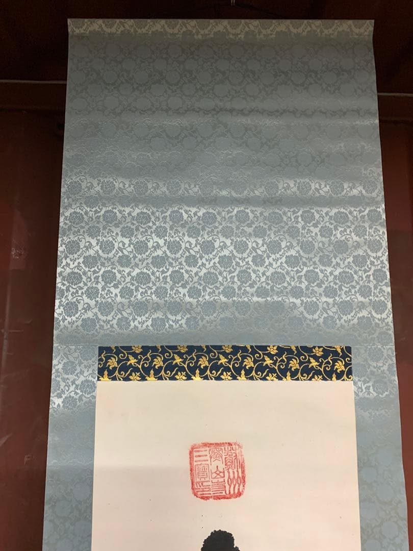 『9653』寒山寺性空法師 書 中国画 蘇州 掛軸