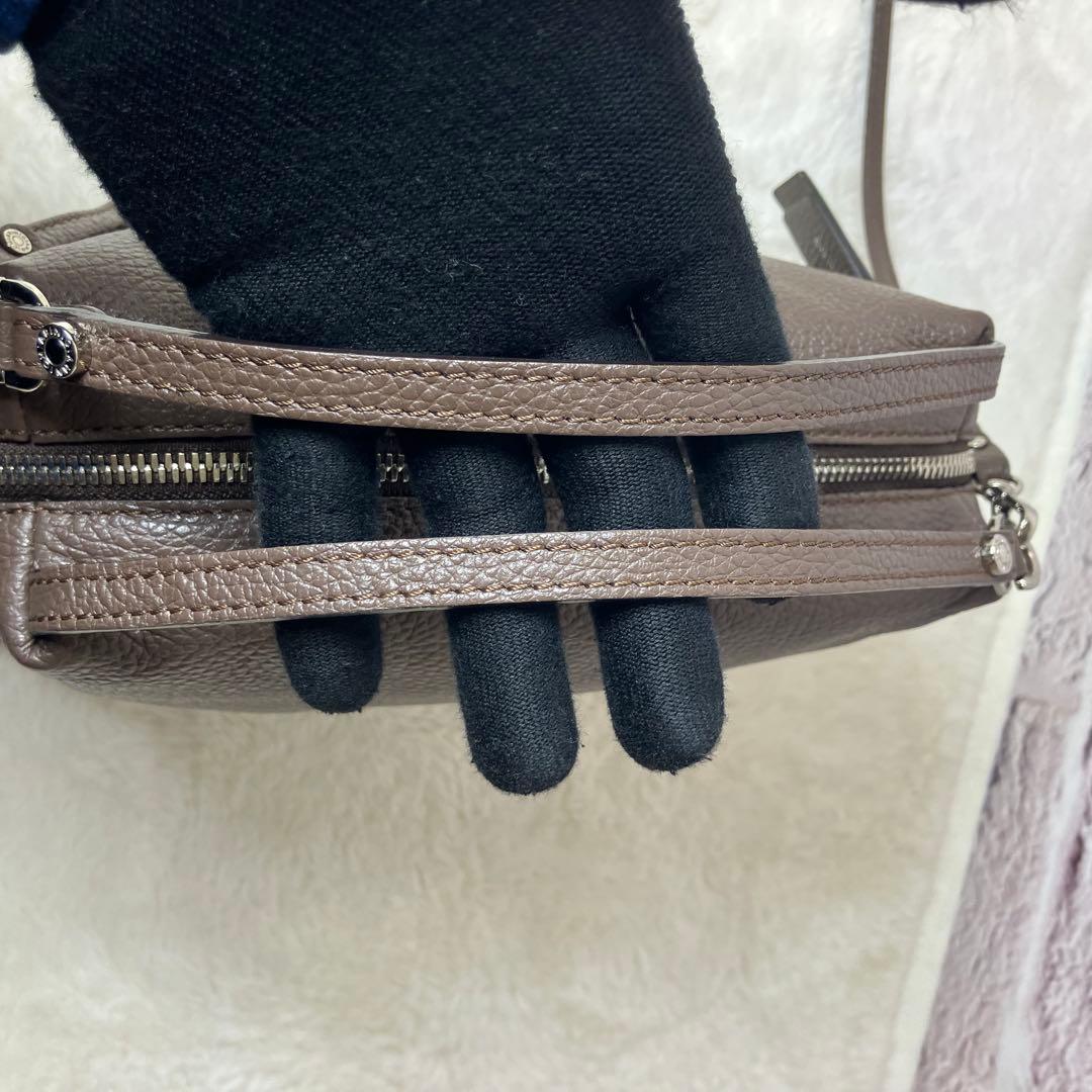 美品✨ジャンニキャリーニ アリファ M 2way シボ革 ショルダーバッグ