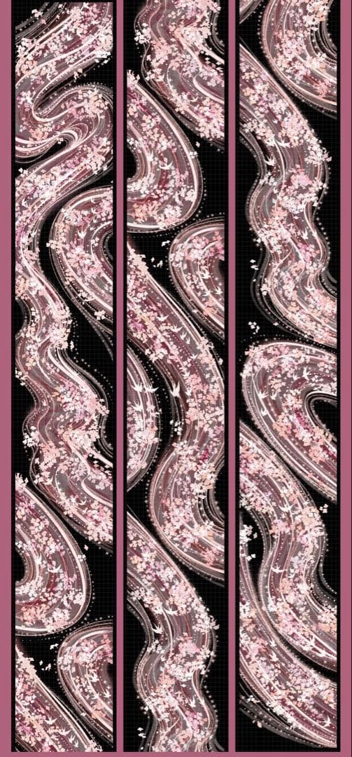 【9065】海外　マスキングテープ　3.75/5/巻　貝殻光　花びら背景・装飾系