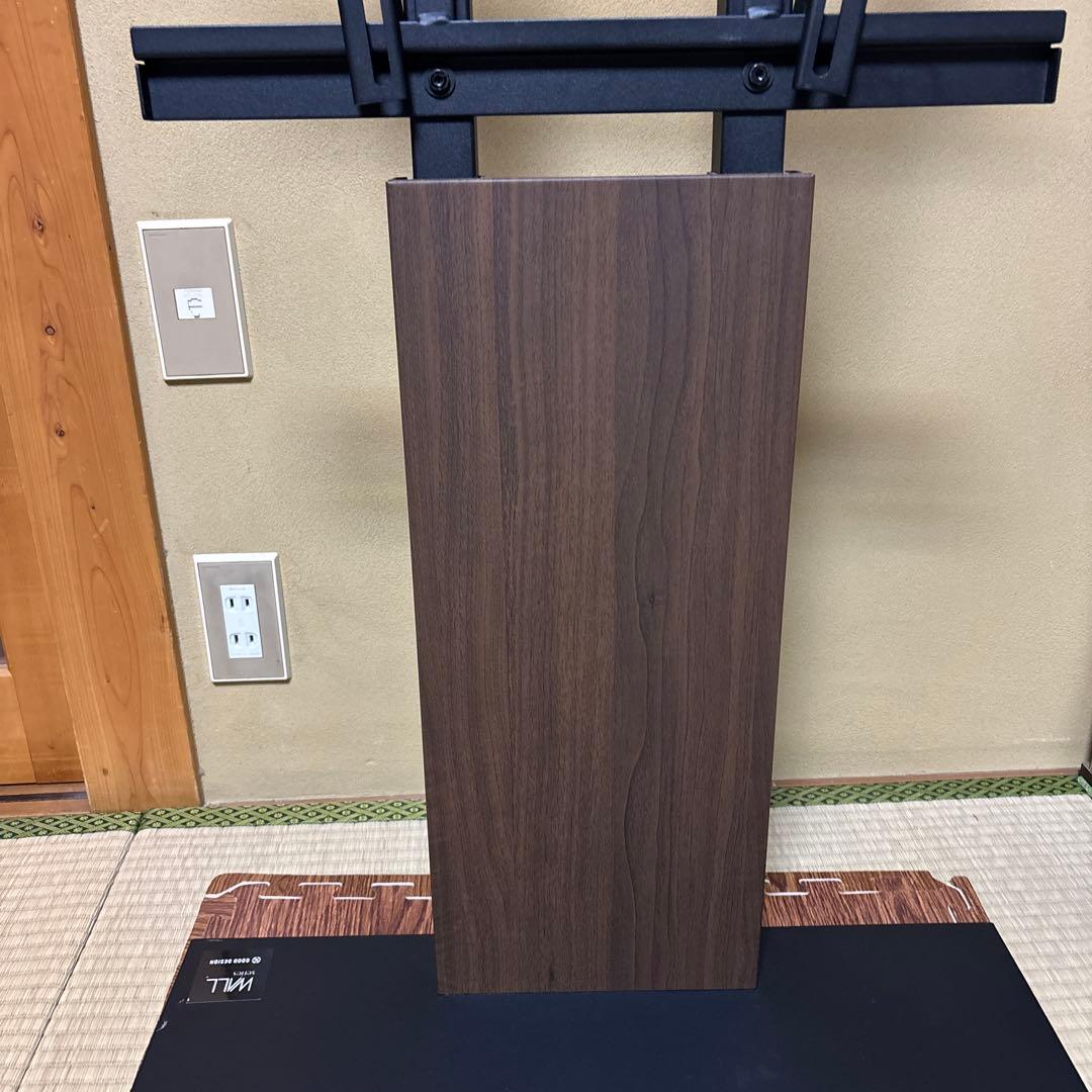 EQUALS テレビスタンド WALL V2 ブラック×ブラウン