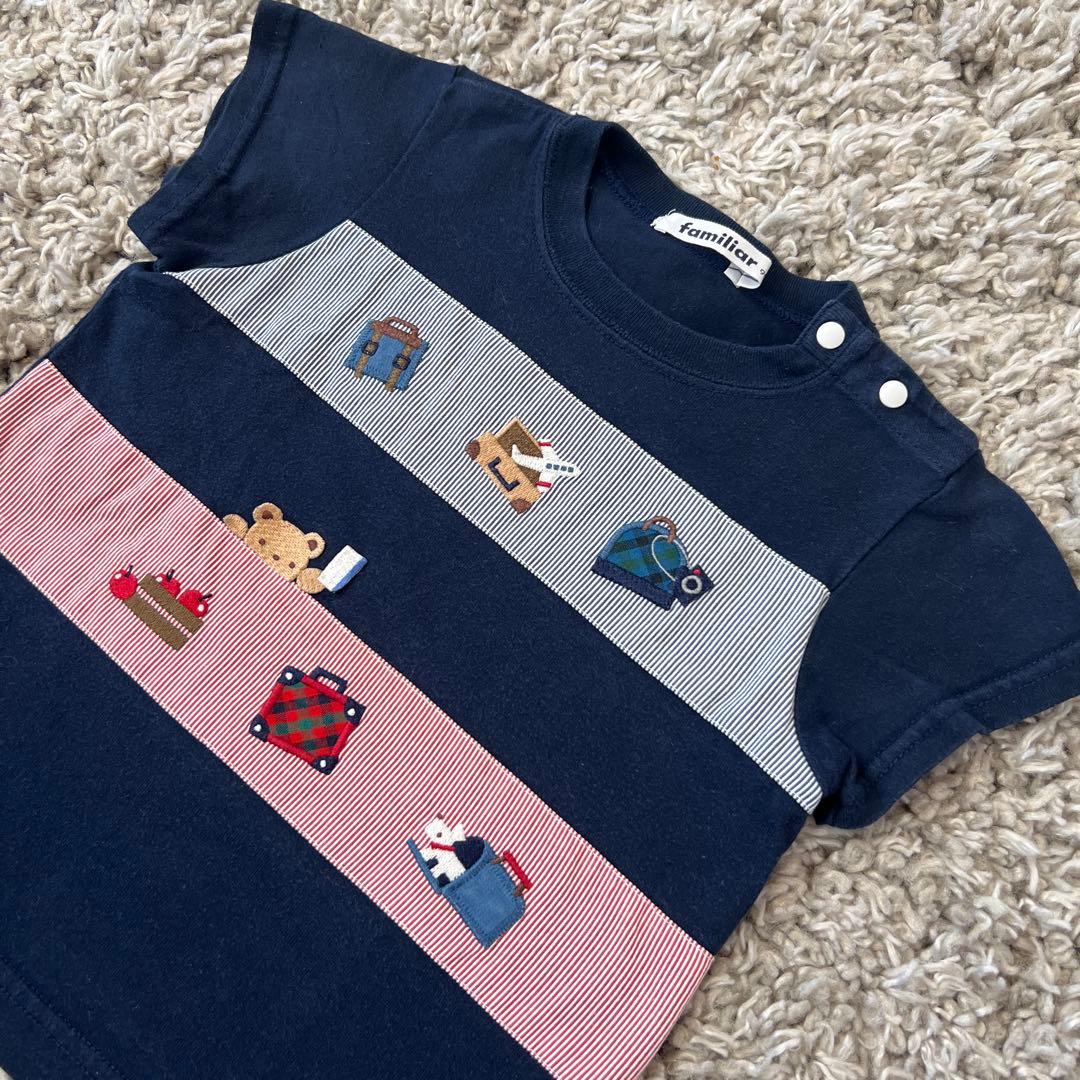 あ*の様 familiar 90cm クマちゃんトラベルTシャツ