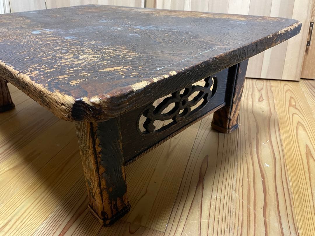 アンティーク　昭和レトロ　杉の座卓　古道具