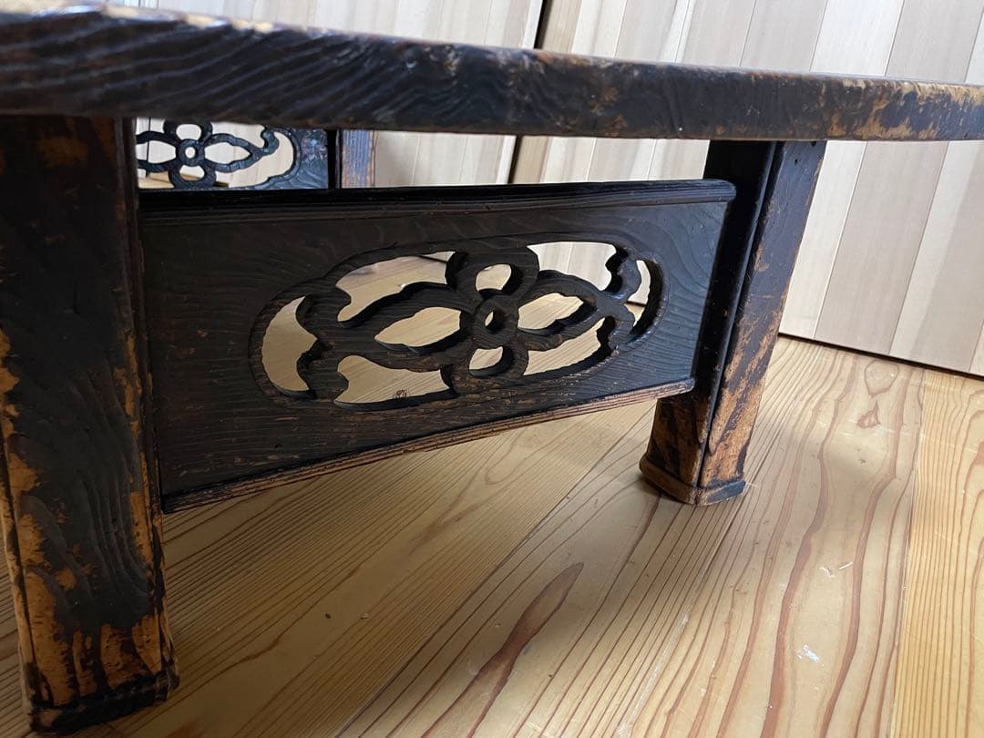 アンティーク　昭和レトロ　杉の座卓　古道具