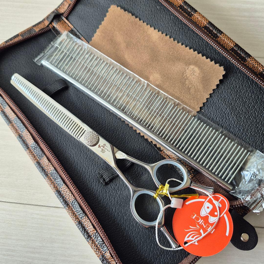 新品★フェニーチェ 左利き用 セニングシザー 7インチ カット率50%