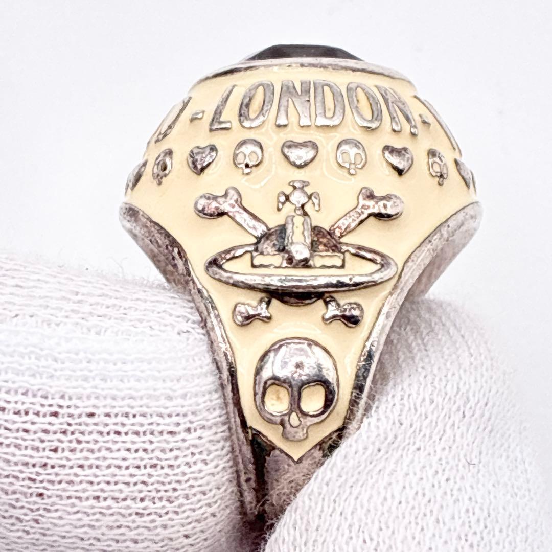 ヴィヴィアンウエストウッド　カレッジリング　スカル　ドクロ　オーブ　10号