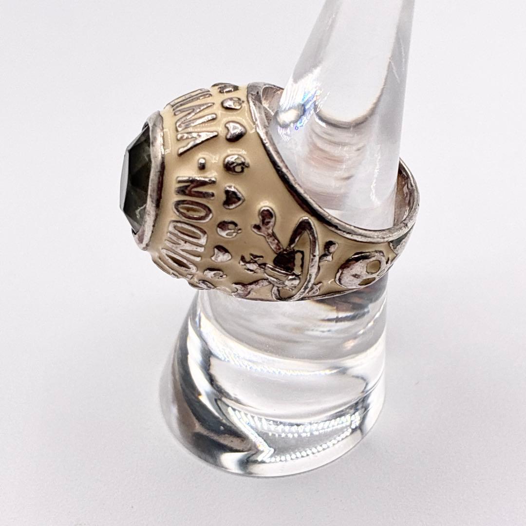 ヴィヴィアンウエストウッド　カレッジリング　スカル　ドクロ　オーブ　10号