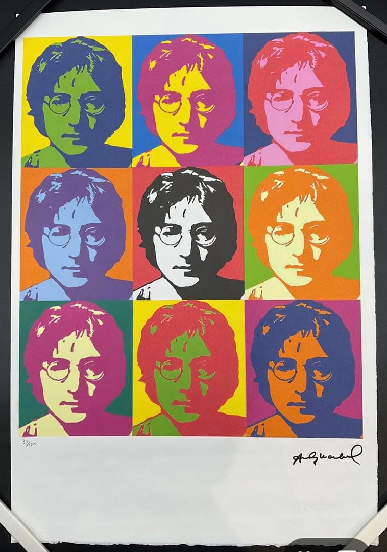 アンディ・ウォーホル リトグラフ ジョン・レノン 世界 100枚限定
