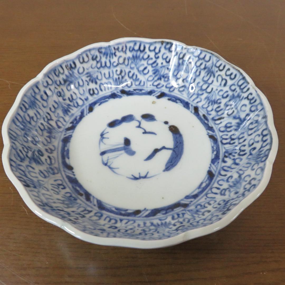 微塵唐草 なます皿 5枚 松竹梅 蛇の目 江戸 美品