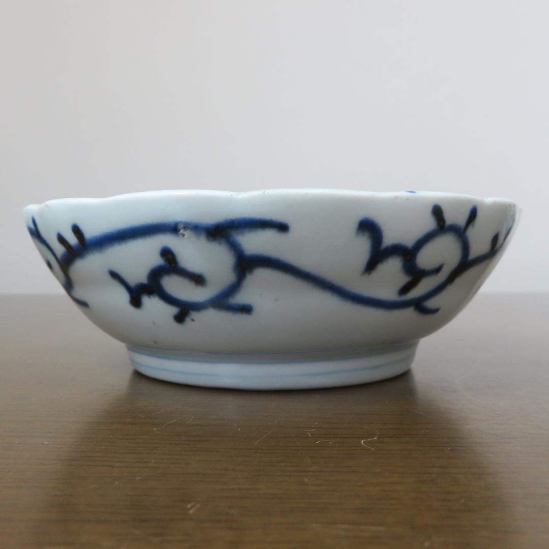 微塵唐草 なます皿 5枚 松竹梅 蛇の目 江戸 美品