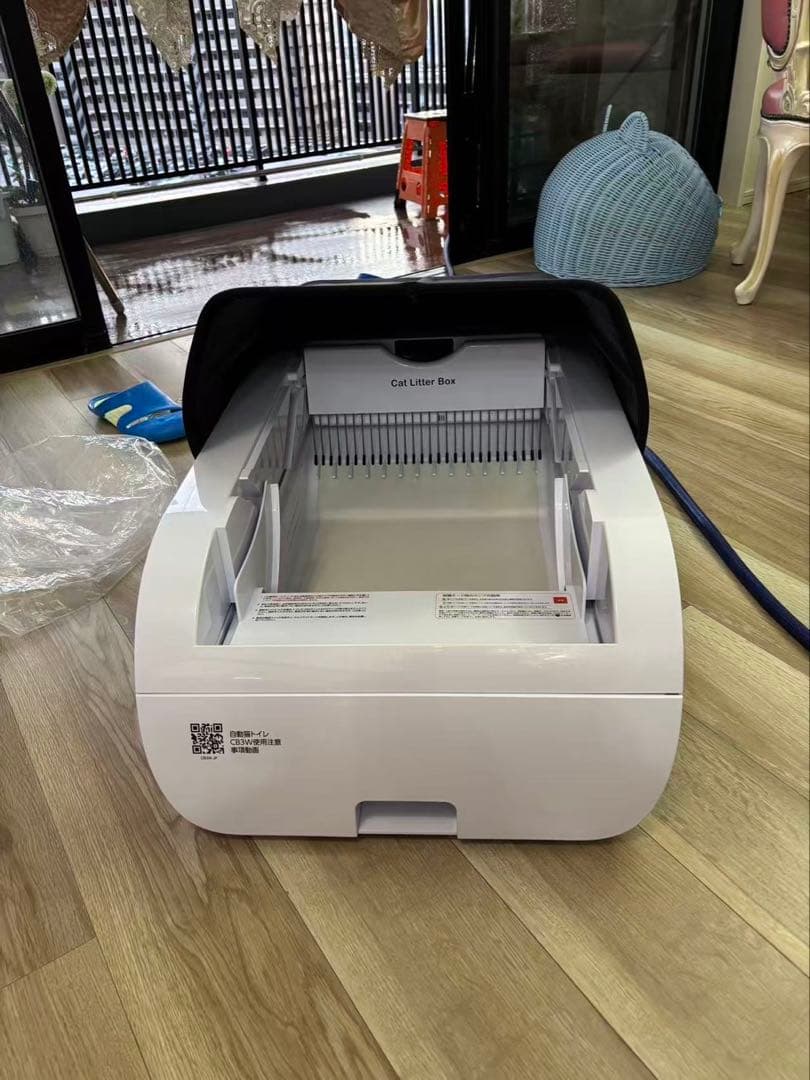 自動猫用トイレ ホワイト コンパクト