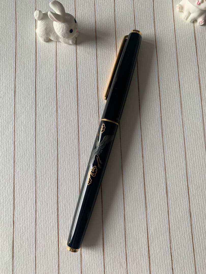 パイロット 国光会 鶴の蒔絵 万年筆 14Kペン先 美品