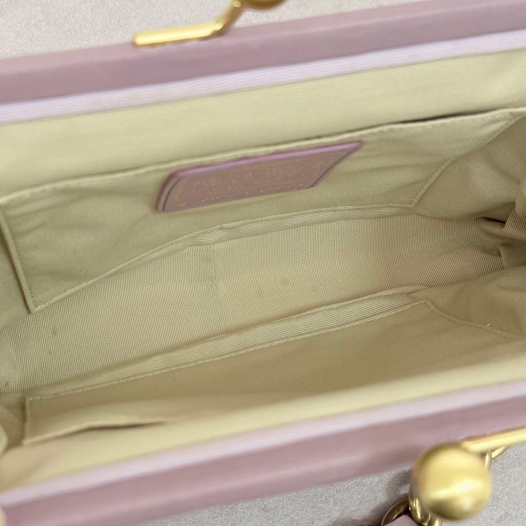 バッグ Coach Parker Leather Kisslock Shoulder