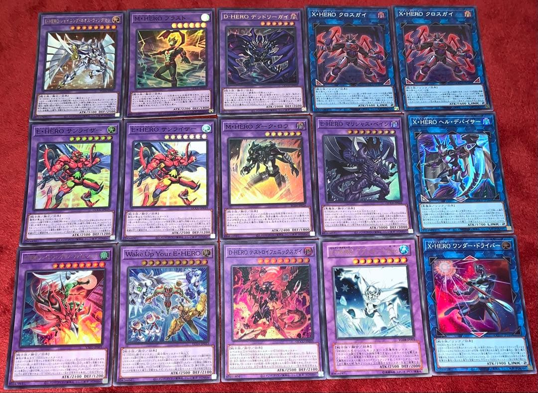 遊戯王　大会構築HEROデッキ40枚＋EX15枚