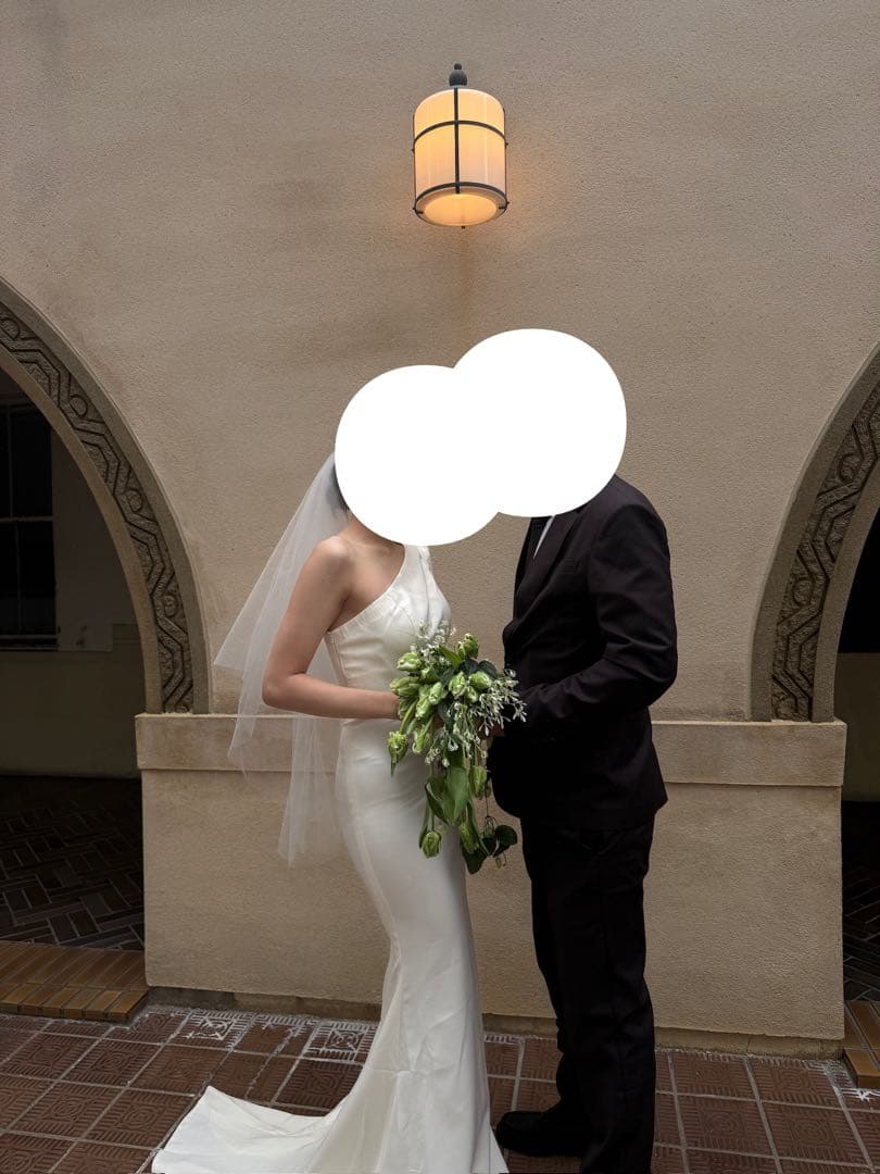 ワンショルダーウェディングドレスkayo