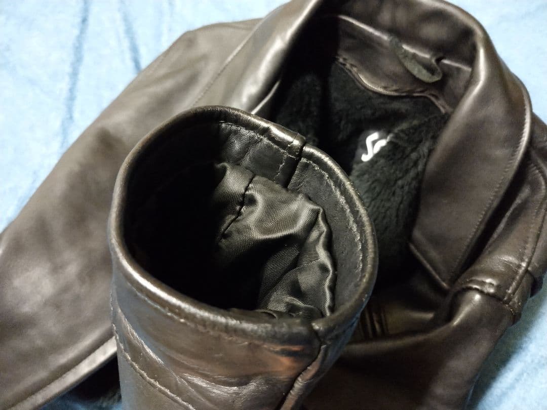 古着 Schott AT101 40 良品 シングル トラッカー ショット 黒