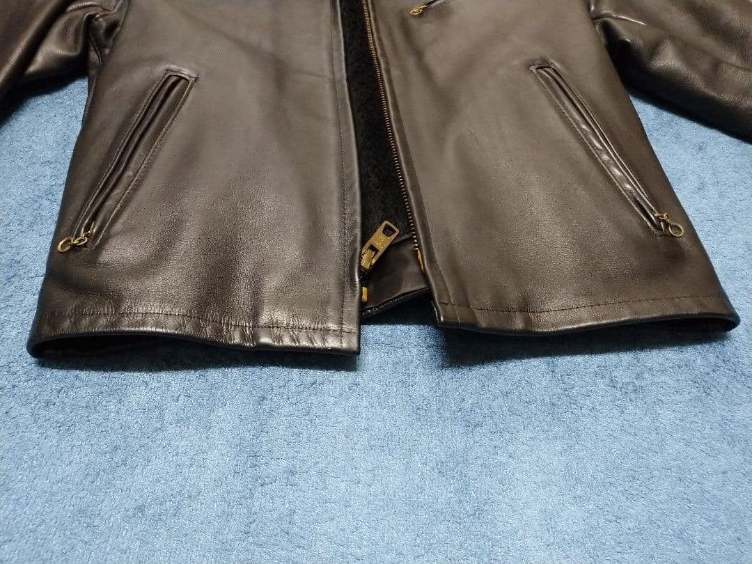 古着 Schott AT101 40 良品 シングル トラッカー ショット 黒