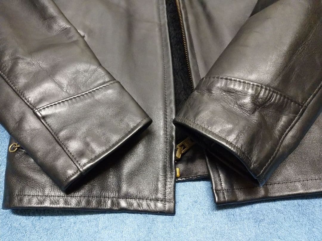 古着 Schott AT101 40 良品 シングル トラッカー ショット 黒