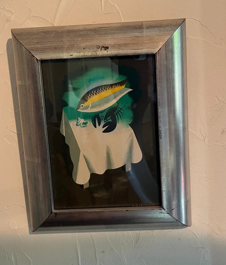 PRUNIER by A.M. CASSANDRE 1930s リトグラフ額付