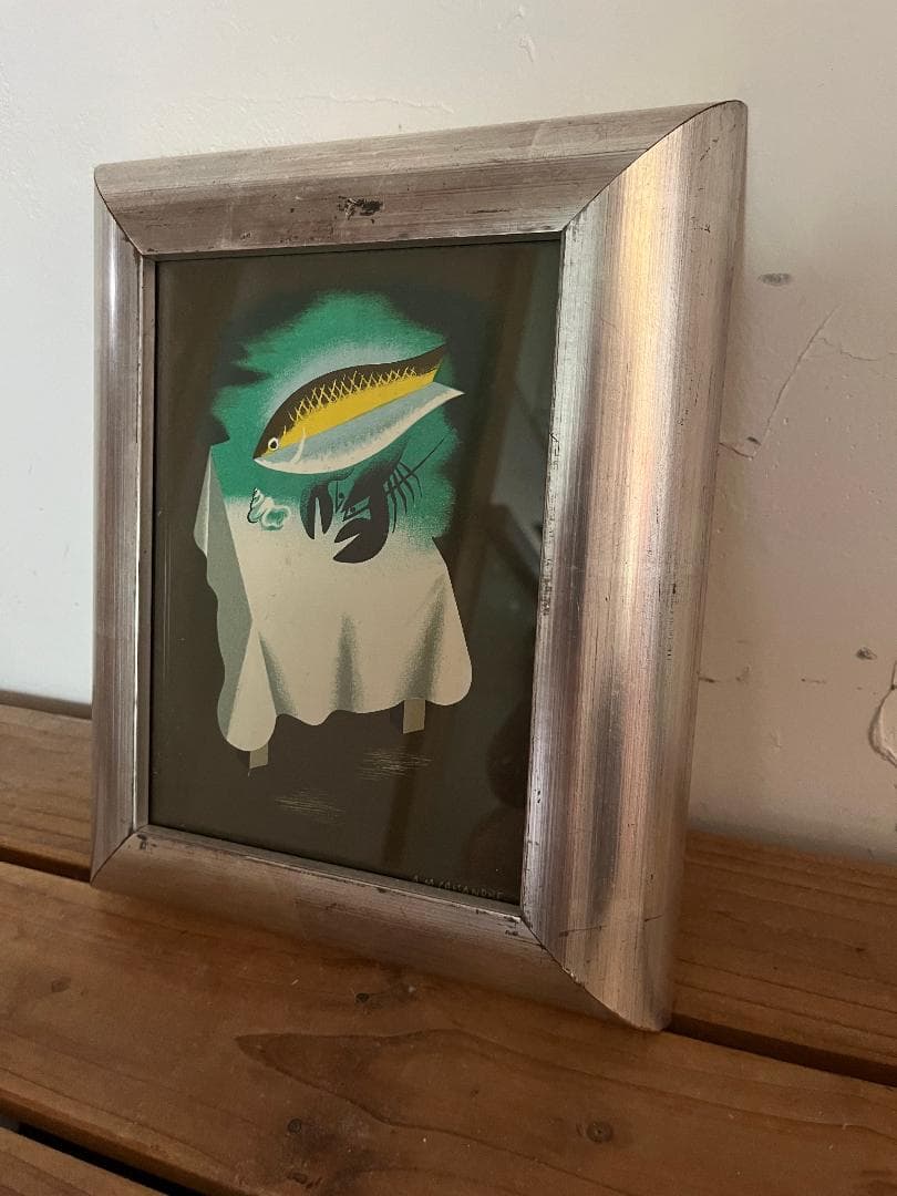 PRUNIER by A.M. CASSANDRE 1930s リトグラフ額付