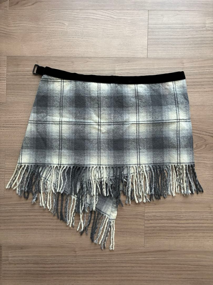 【希少】NUMBER (N)INE07AWオンブレチェック巻きスカート