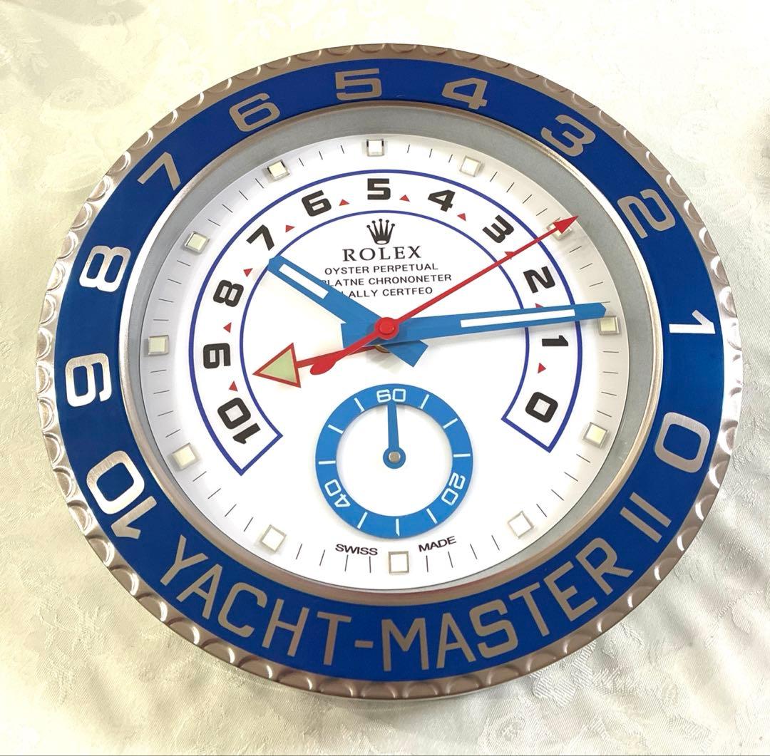 値下げ　新品未使用　ロレックス　ヨットマスターll　壁掛け時計
